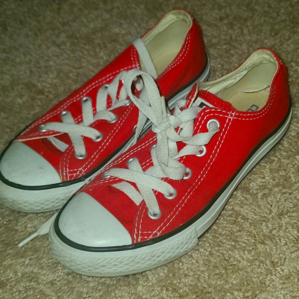 Converse size 1 red shoes